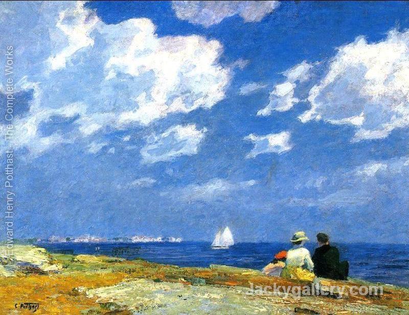 Along the Shore by Edward Henry Potthast paintings reproduction